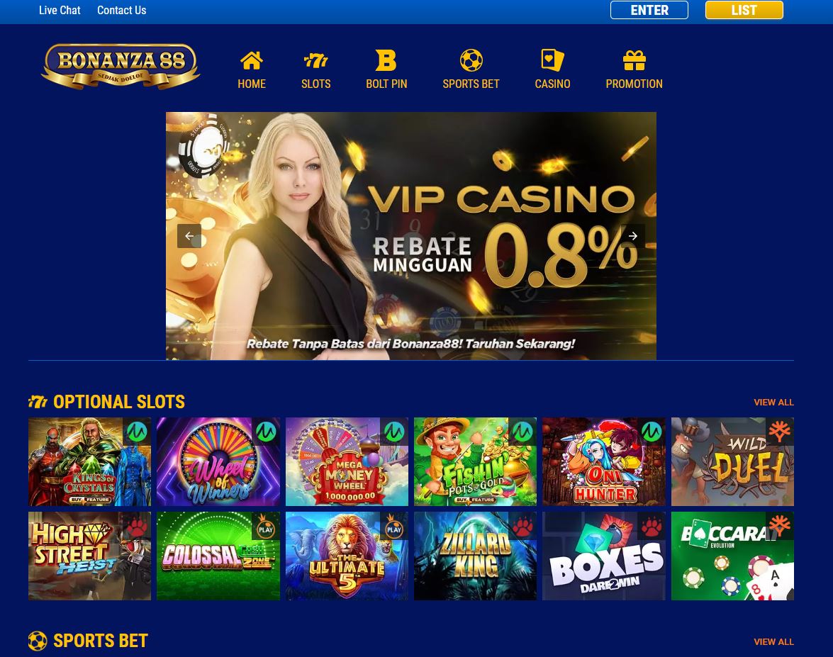 Bonanza88 Review – The Most Trusted Indonesian Online Casino